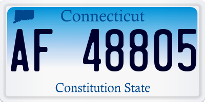 CT license plate AF48805