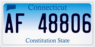 CT license plate AF48806