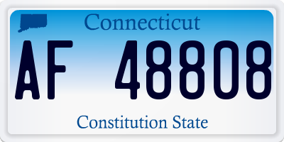 CT license plate AF48808