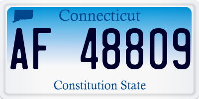 CT license plate AF48809