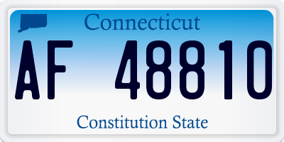 CT license plate AF48810