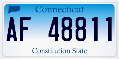 CT license plate AF48811