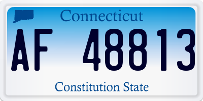 CT license plate AF48813