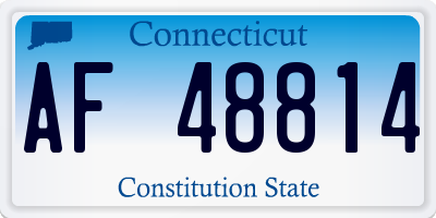 CT license plate AF48814