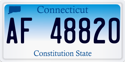 CT license plate AF48820