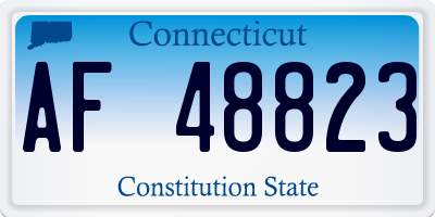 CT license plate AF48823