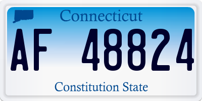 CT license plate AF48824