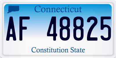CT license plate AF48825