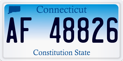 CT license plate AF48826