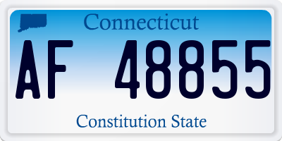 CT license plate AF48855