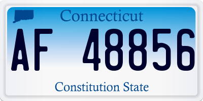 CT license plate AF48856
