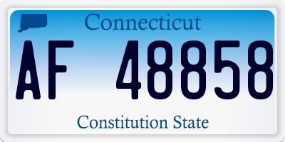 CT license plate AF48858