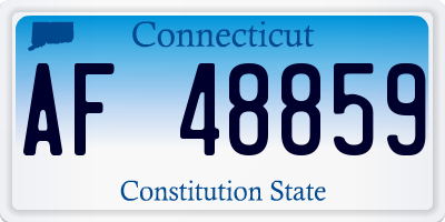 CT license plate AF48859