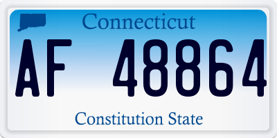 CT license plate AF48864