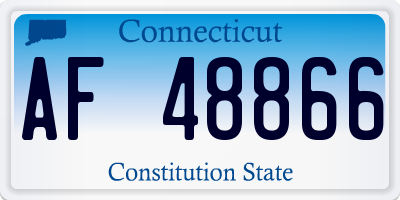 CT license plate AF48866