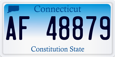 CT license plate AF48879