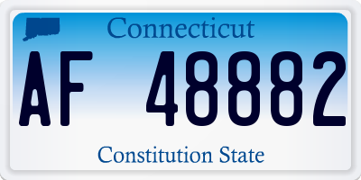 CT license plate AF48882