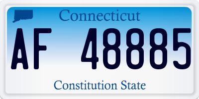 CT license plate AF48885