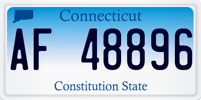 CT license plate AF48896