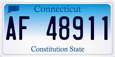 CT license plate AF48911