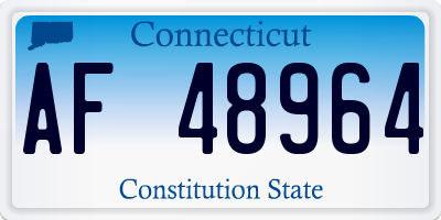 CT license plate AF48964