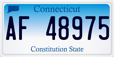 CT license plate AF48975