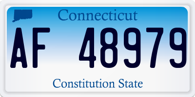 CT license plate AF48979