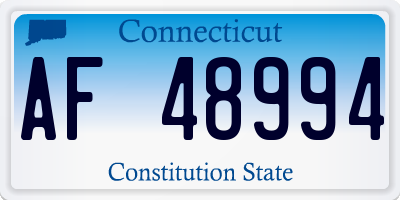 CT license plate AF48994
