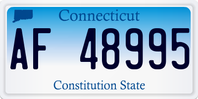 CT license plate AF48995