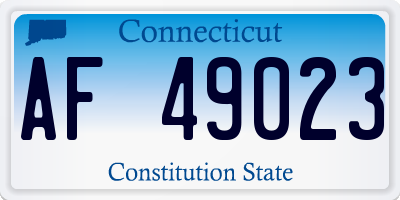 CT license plate AF49023