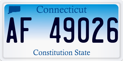 CT license plate AF49026