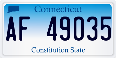 CT license plate AF49035