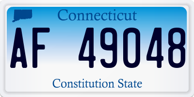 CT license plate AF49048