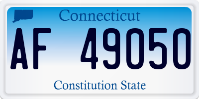 CT license plate AF49050