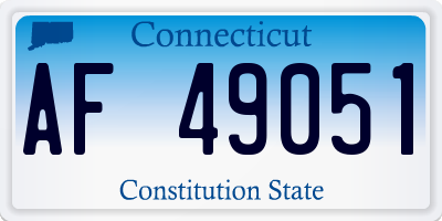 CT license plate AF49051