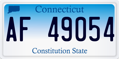 CT license plate AF49054