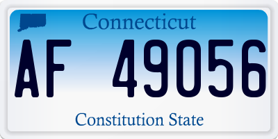 CT license plate AF49056