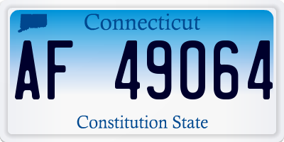 CT license plate AF49064