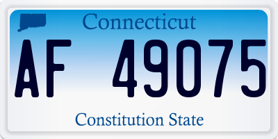 CT license plate AF49075