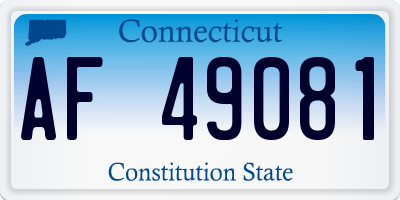CT license plate AF49081