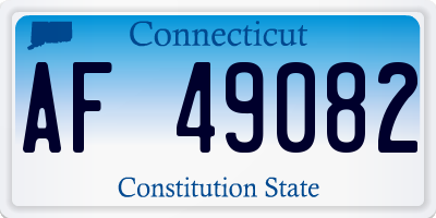 CT license plate AF49082