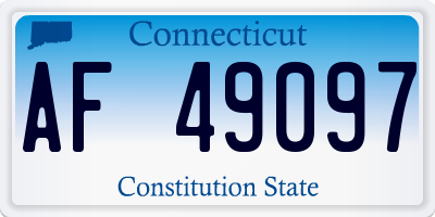 CT license plate AF49097