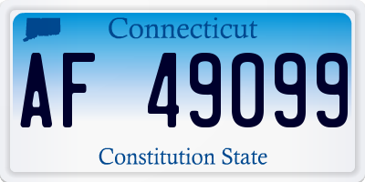 CT license plate AF49099