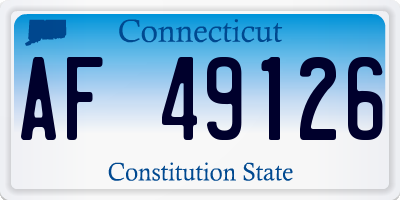 CT license plate AF49126