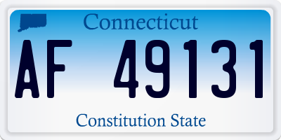 CT license plate AF49131