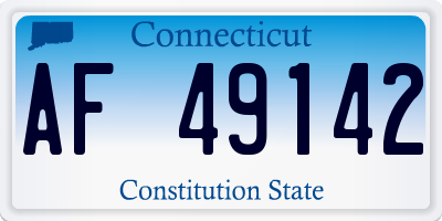 CT license plate AF49142