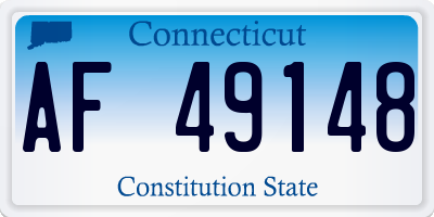 CT license plate AF49148