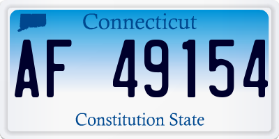 CT license plate AF49154