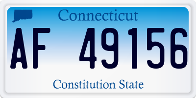 CT license plate AF49156