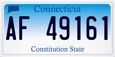 CT license plate AF49161